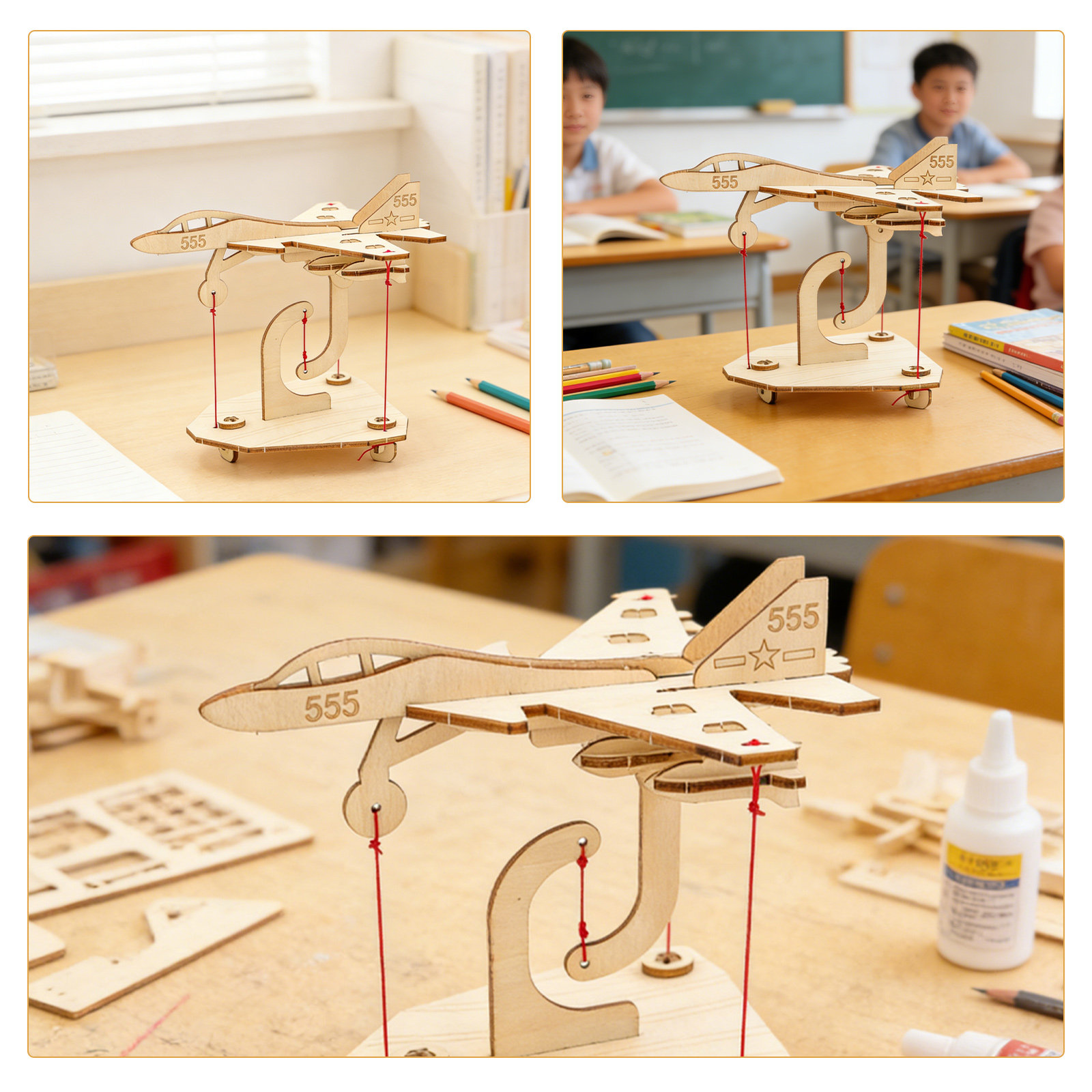 2Sets Tensegrity Aircraft Kit  - Wooden Puzzle Kids review and price