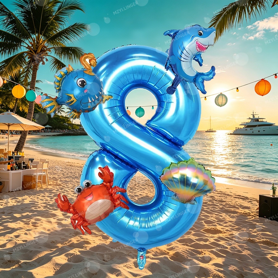 Ocean themed decor balloon set - Water Balloon Set review and price