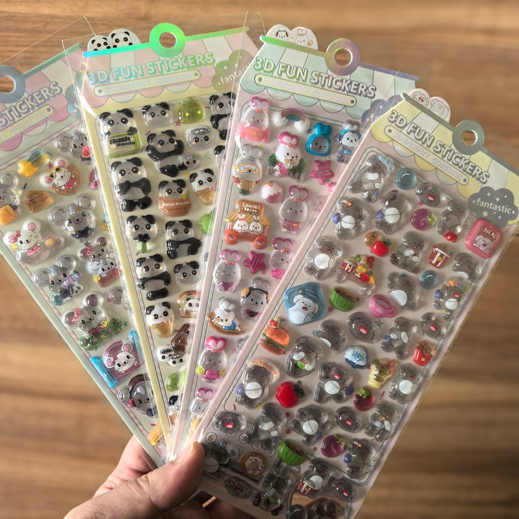 4Pcs 3D Embossed Crystal Anima - Kids Toys In Store review and price