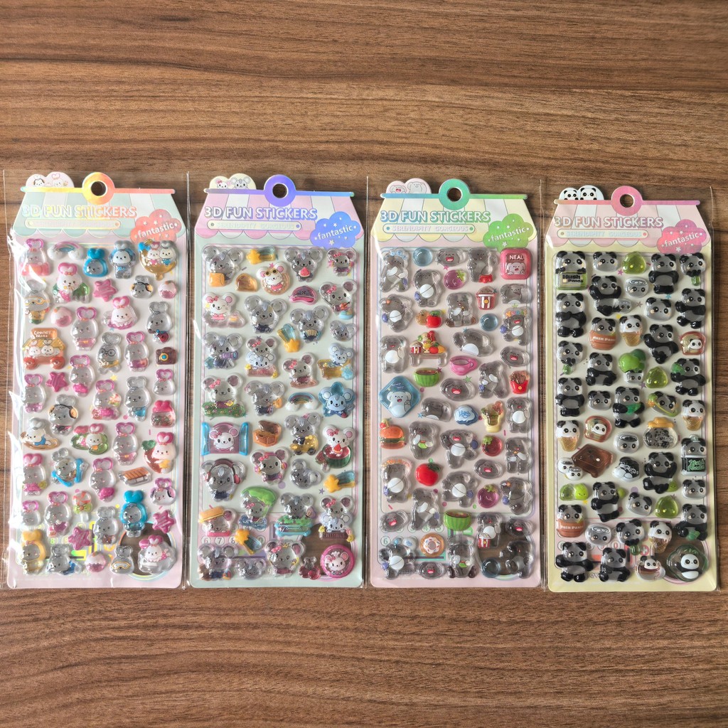 4Pcs 3D Embossed Crystal Anima - Kids Toys In Store review and price