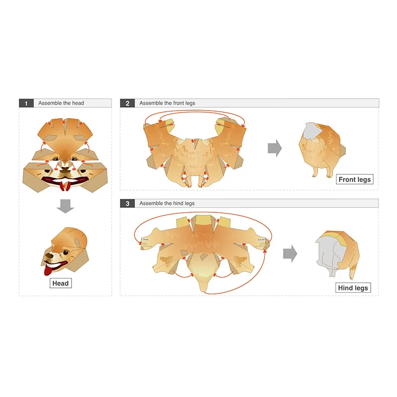 Pomeranian Dog Folding Origami - Kids Toys Dog review and price