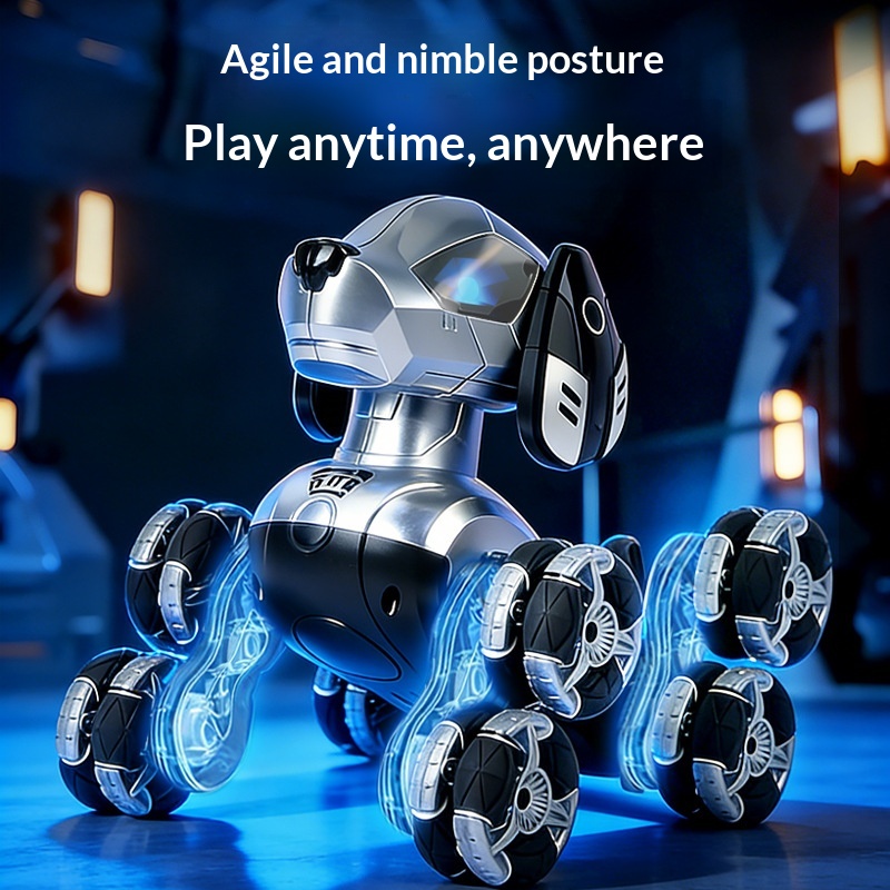 New RC Stunt Robot Dog 8 Wheel - Kids Toys Dog review and price