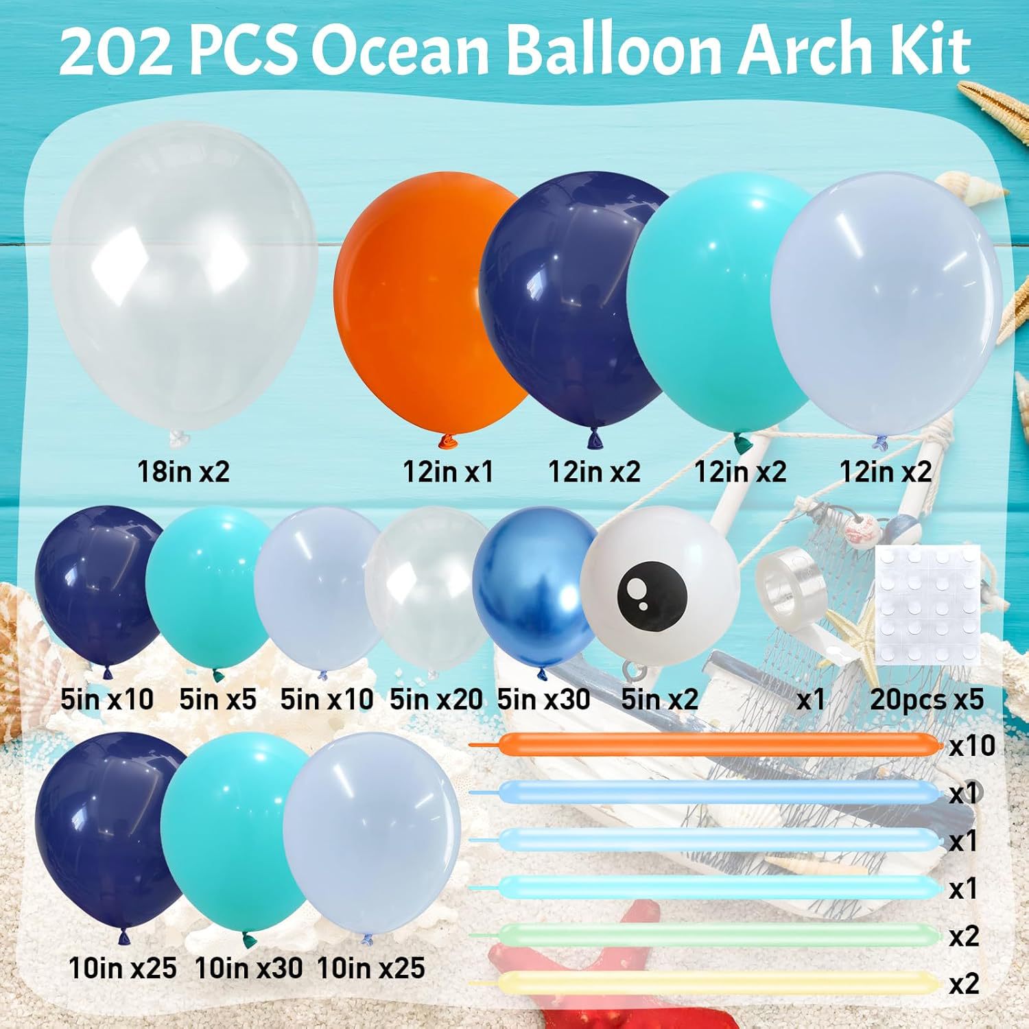 Ocean Theme Balloon Arch Set U - Water Balloon Set review and price