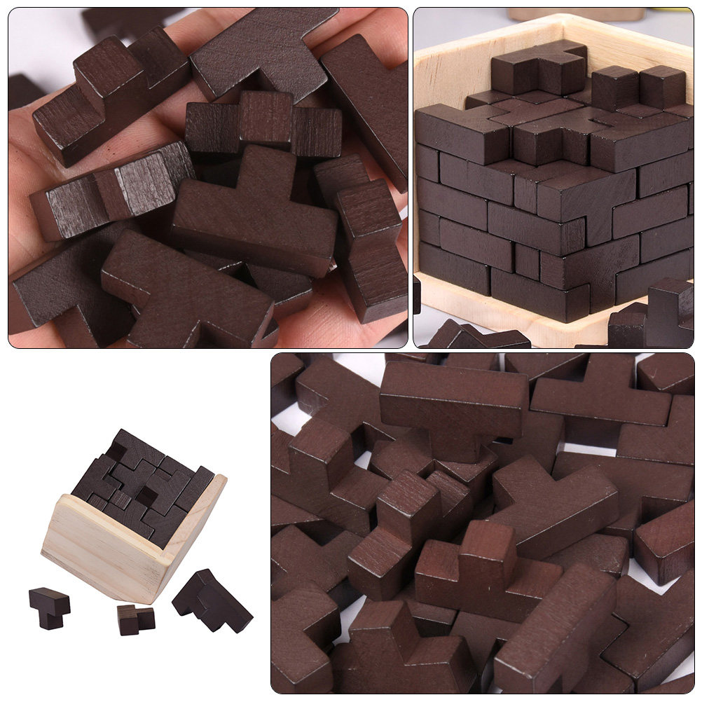 Wooden Educational Cube Puzzle - Wooden Puzzle Kids review and price
