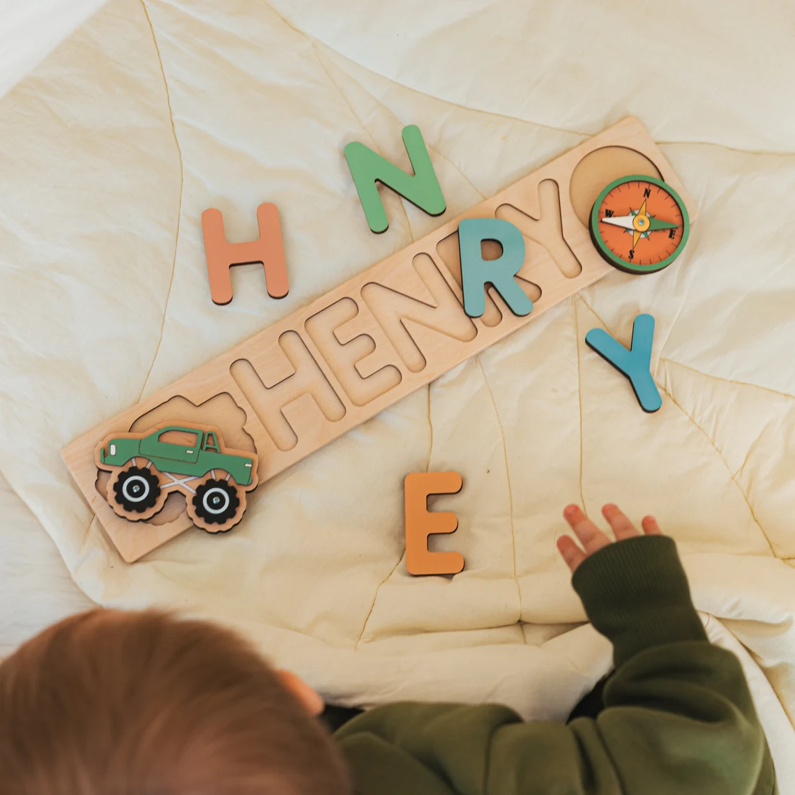 Personalized Name Puzzle With  - Wooden Puzzle Kids review and price