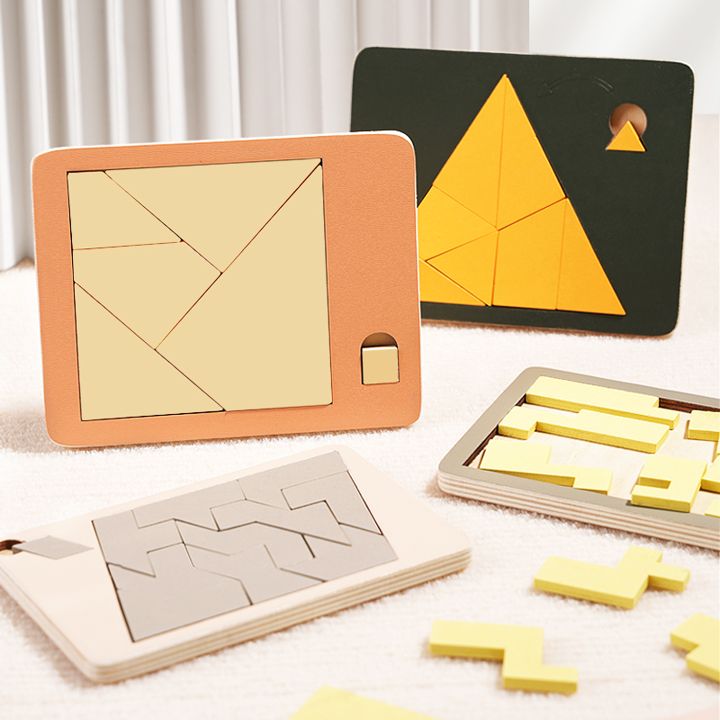 Wooden Geometric Puzzles Chall - Wooden Puzzle Kids review and price