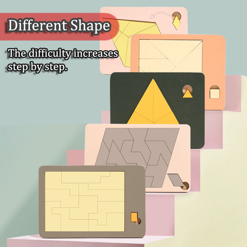Wooden Geometric Puzzles Chall - Wooden Puzzle Kids review and price