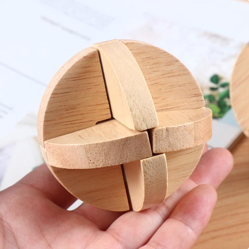 Classic Lu Ban ball Wooden Bra - Wooden Puzzle Kids review and price