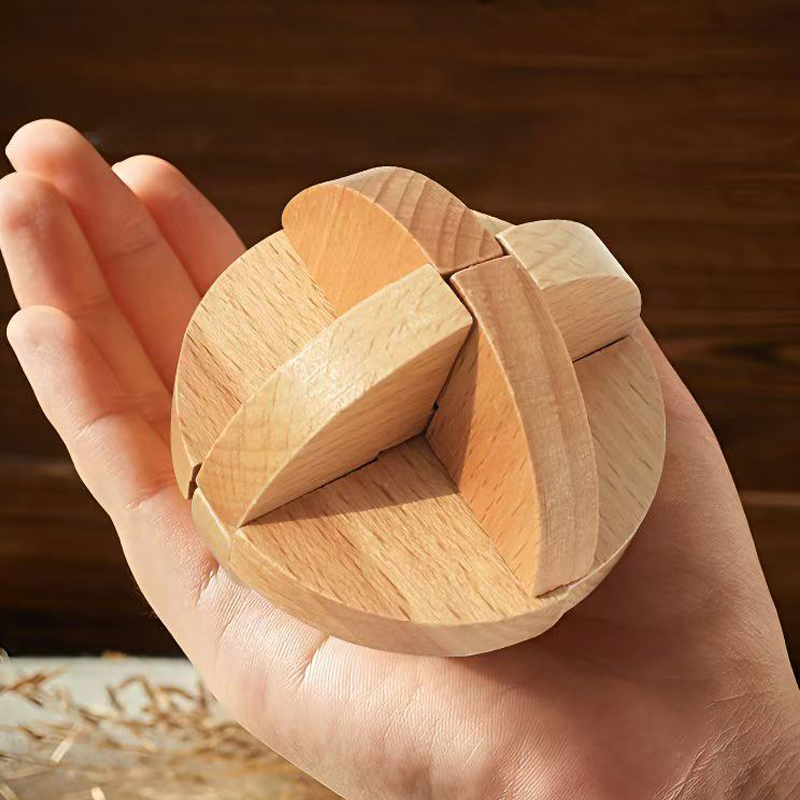 Classic Lu Ban ball Wooden Bra - Wooden Puzzle Kids review and price
